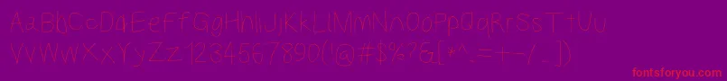 Kabinabd Font – Red Fonts on Purple Background