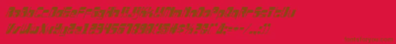 Drosselmeyercondital Font – Brown Fonts on Red Background