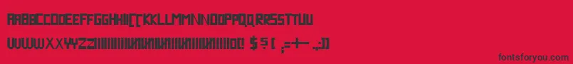 Blockline Font – Black Fonts on Red Background