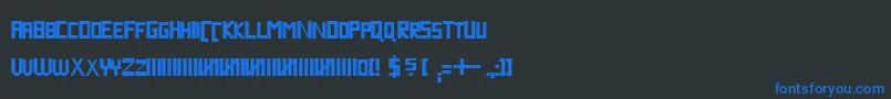 Blockline Font – Blue Fonts on Black Background