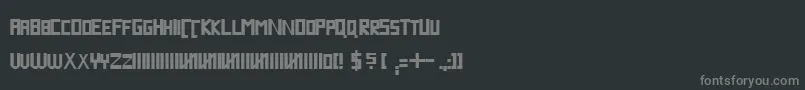 フォントBlockline – 黒い背景に灰色の文字