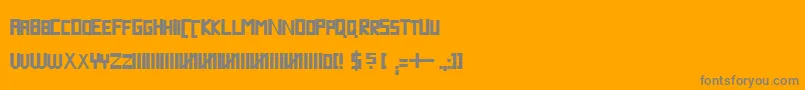 Czcionka Blockline – szare czcionki na pomarańczowym tle