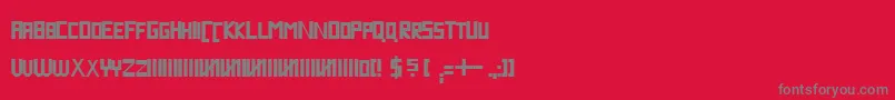 Blockline Font – Gray Fonts on Red Background