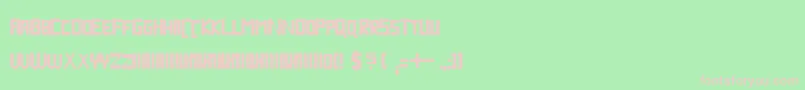 Blockline Font – Pink Fonts on Green Background