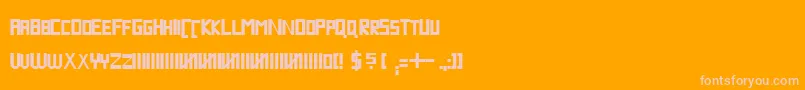 Blockline Font – Pink Fonts on Orange Background
