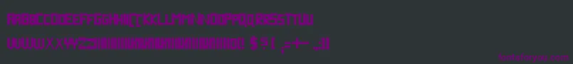Blockline Font – Purple Fonts on Black Background