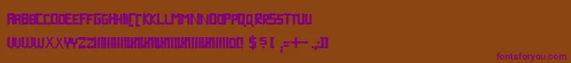 Шрифт Blockline – фиолетовые шрифты на коричневом фоне