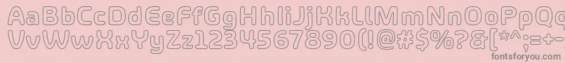 ShareHappinessAroundOutline Font – Gray Fonts on Pink Background