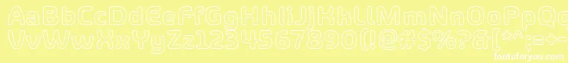 ShareHappinessAroundOutline Font – White Fonts on Yellow Background