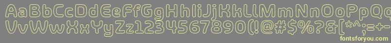 ShareHappinessAroundOutline Font – Yellow Fonts on Gray Background