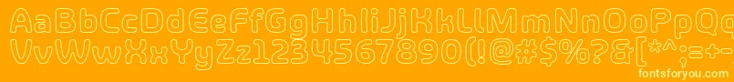 ShareHappinessAroundOutline Font – Yellow Fonts on Orange Background