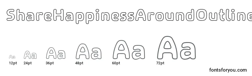ShareHappinessAroundOutline Font Sizes