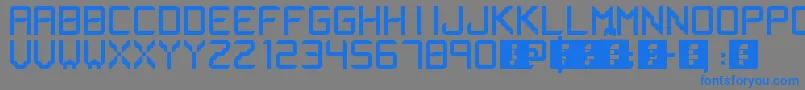 フォントLsfont – 灰色の背景に青い文字