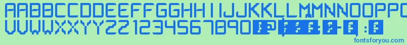 フォントLsfont – 青い文字は緑の背景です。