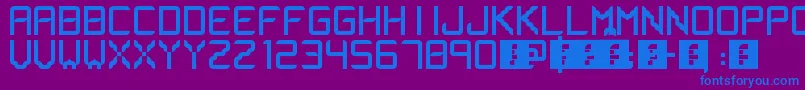 フォントLsfont – 紫色の背景に青い文字