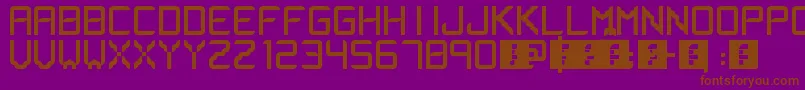 Lsfont Font – Brown Fonts on Purple Background