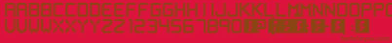 フォントLsfont – 赤い背景に茶色の文字