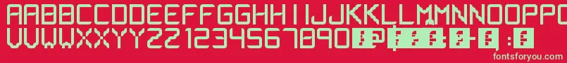 フォントLsfont – 赤い背景に緑の文字