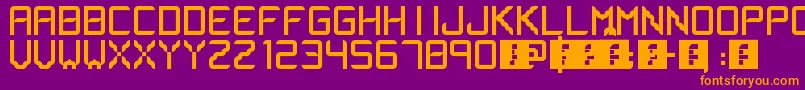 Lsfont Font – Orange Fonts on Purple Background