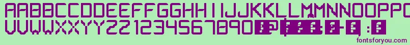 Lsfont Font – Purple Fonts on Green Background