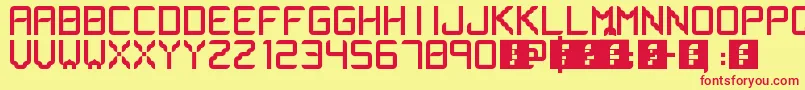 Lsfont Font – Red Fonts on Yellow Background