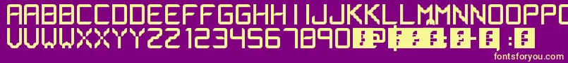 Lsfont Font – Yellow Fonts on Purple Background