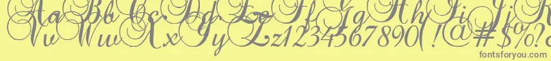 Baroque Font – Gray Fonts on Yellow Background