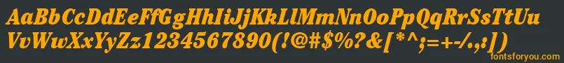 ItcCheltenhamLtUltraCondensedItalic Font – Orange Fonts on Black Background