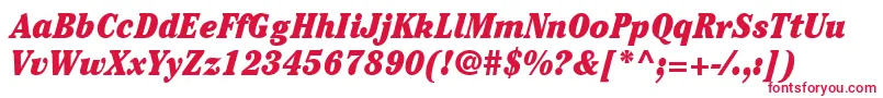 ItcCheltenhamLtUltraCondensedItalic Font – Red Fonts