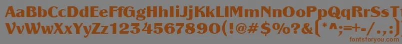 PanacheBlack Font – Brown Fonts on Gray Background