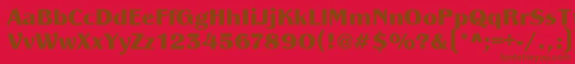 PanacheBlack Font – Brown Fonts on Red Background