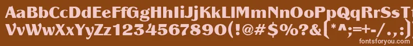 PanacheBlack Font – Pink Fonts on Brown Background