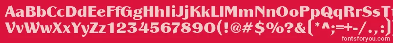 PanacheBlack Font – Pink Fonts on Red Background