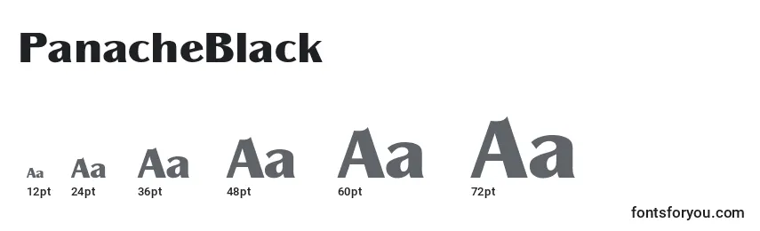 PanacheBlack Font Sizes