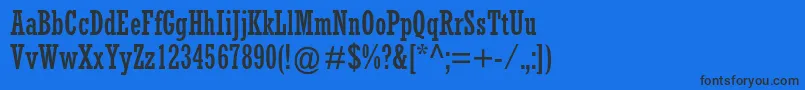 RockwellstdCondensed Font – Black Fonts on Blue Background