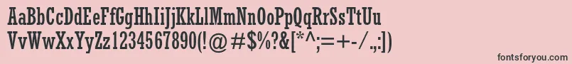 Weitere Informationen zur RockwellstdCondensed-Schriftart RockwellstdCondensed-Schriftart – Schwarze Schriften auf rosa Hintergrund