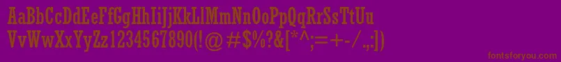 RockwellstdCondensed Font – Brown Fonts on Purple Background