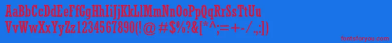 RockwellstdCondensed Font – Red Fonts on Blue Background