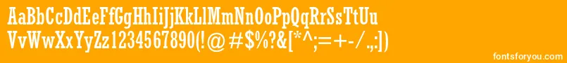 フォントRockwellstdCondensed – オレンジの背景に白い文字