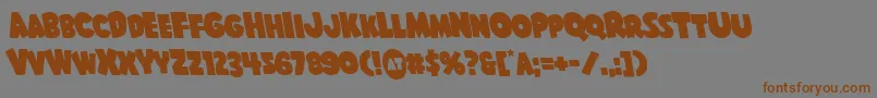 Shablagooleft Font – Brown Fonts on Gray Background