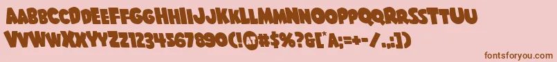 Shablagooleft Font – Brown Fonts on Pink Background