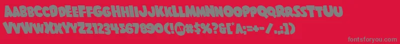 Shablagooleft Font – Gray Fonts on Red Background