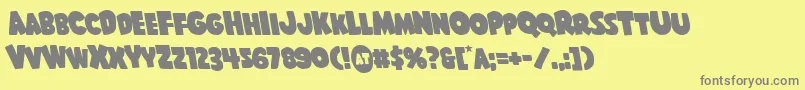 Shablagooleft Font – Gray Fonts on Yellow Background