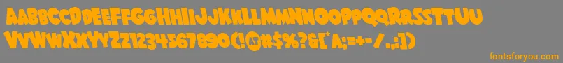 Shablagooleft Font – Orange Fonts on Gray Background