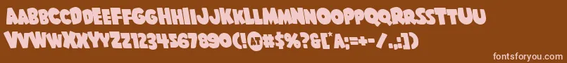 Shablagooleft Font – Pink Fonts on Brown Background