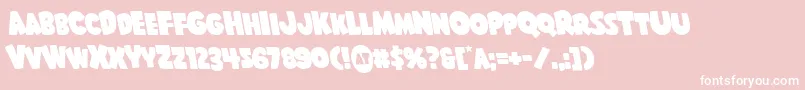 Shablagooleft Font – White Fonts on Pink Background