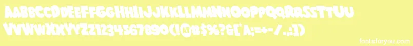 Shablagooleft Font – White Fonts on Yellow Background