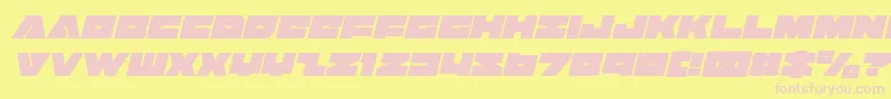 Badaxecondital Font – Pink Fonts on Yellow Background