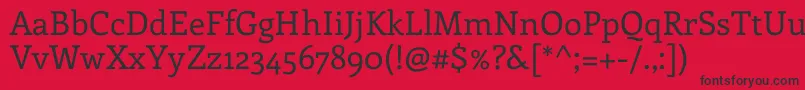 EnriquetaRegular Font – Black Fonts on Red Background