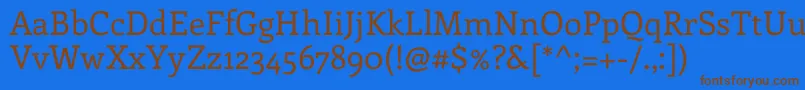 EnriquetaRegular Font – Brown Fonts on Blue Background
